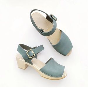 Bryr Emma Spanish Toe, Mid Heel in Agave Size 8